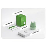 LinX CGM csomag tartalma – Csomagolás / Utasítások / Szenzor / Applikátor (HU)